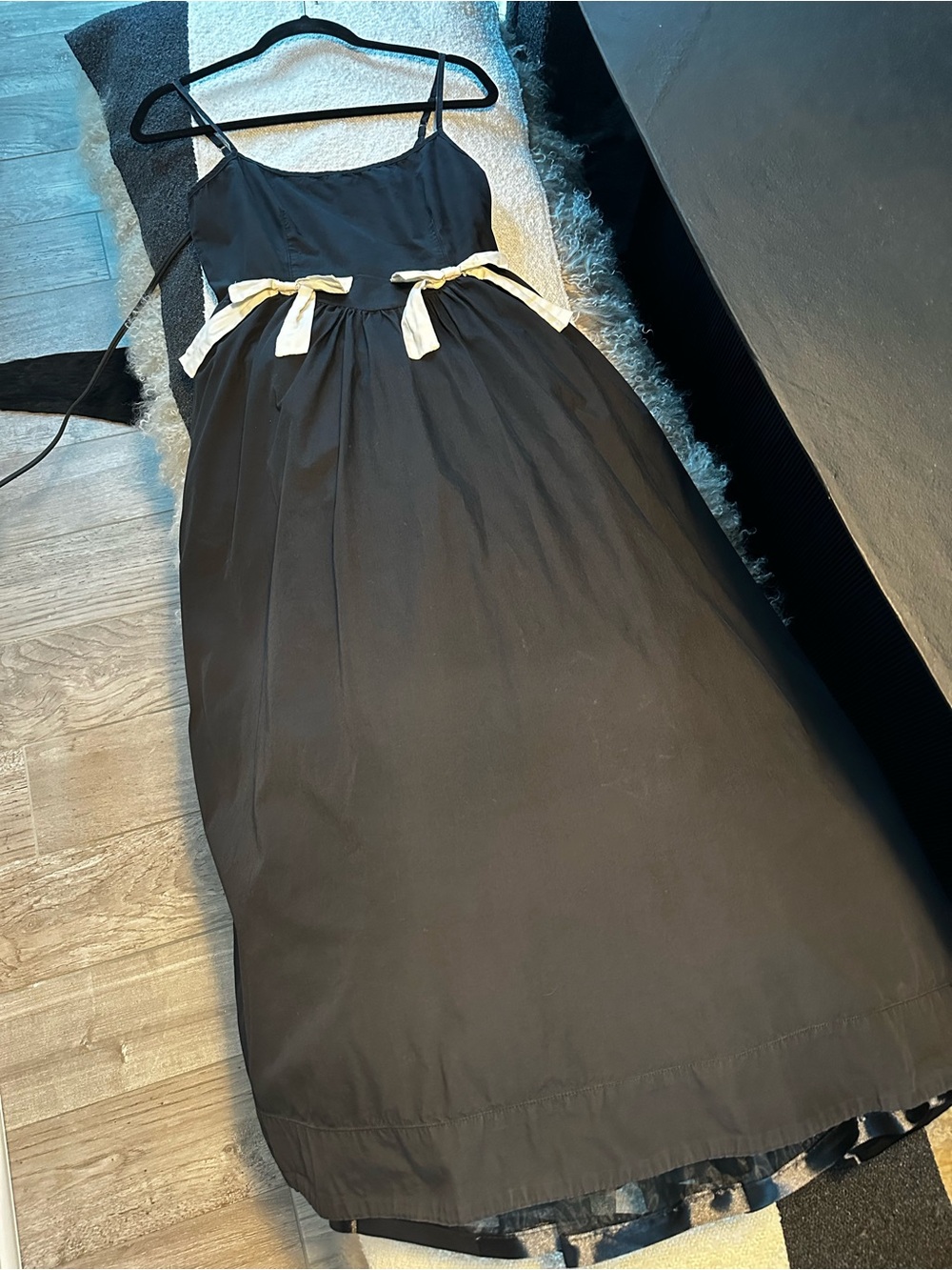 Little Black Maxi Dress vintage balletcore silhouette